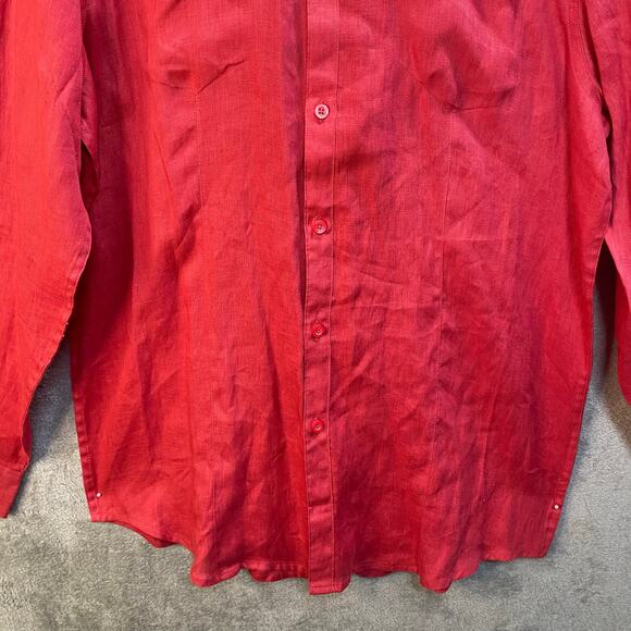 Structure Shirt Men Size Large Button Up Long Sleeve Coastal Beach Resortwear - Picture 4 of 13